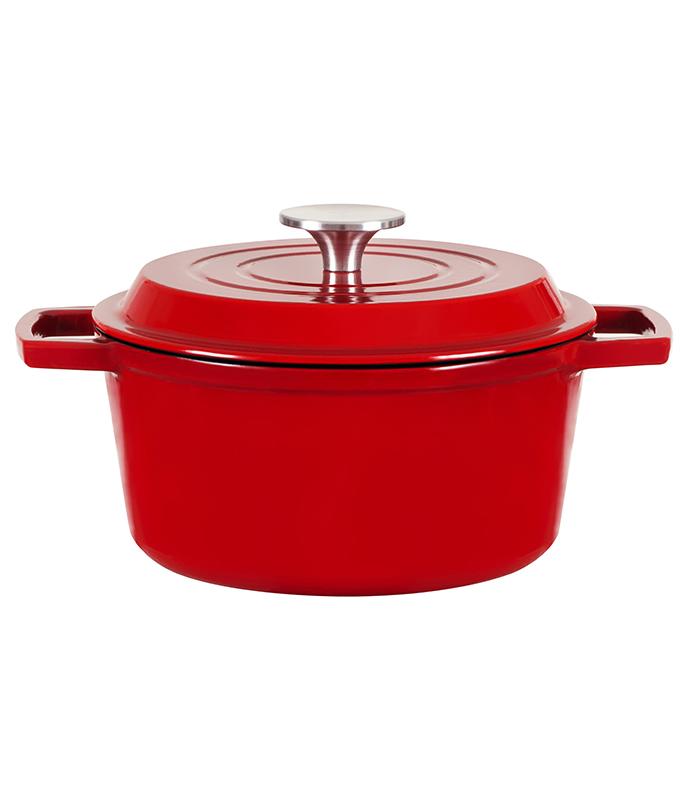 סיר יציקת ברזל 26 ס"מ. 5 ליטר אדום FONTE