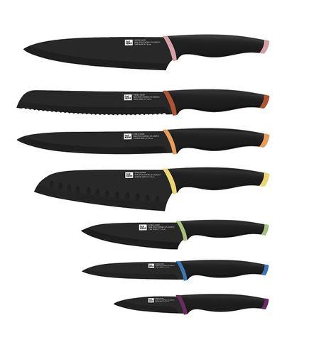 מארז 7 סכינים עם להב נון-סטיק SHINE & SHARP