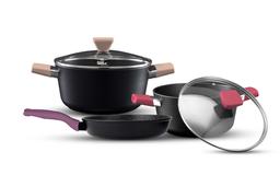 מארז כלי בישול 5 חלקים - סירים 20+24 ס"מ. מחבת 24 ס"מ +CASUAL