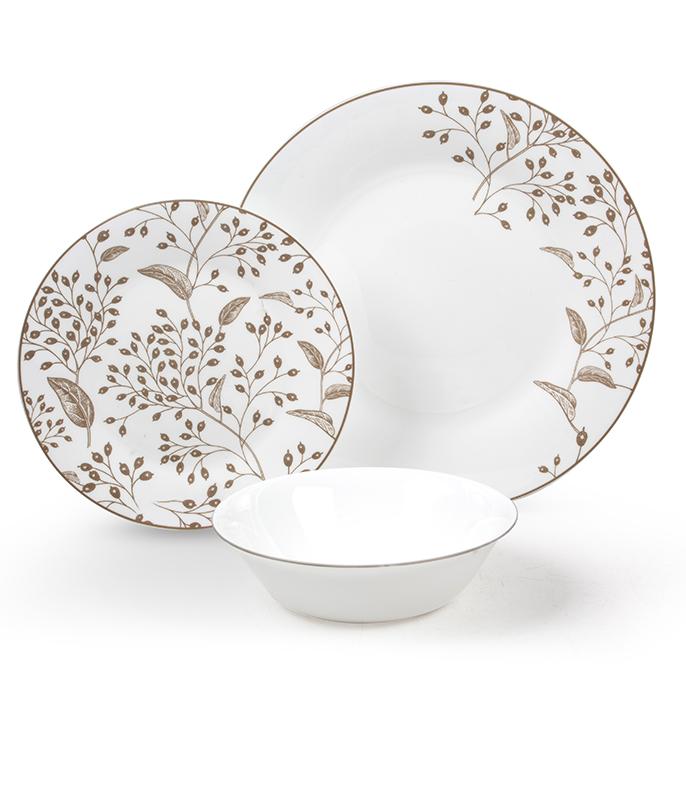 סט אוכל 18 חל' זכוכית אופל ARDISIA