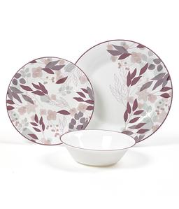 סט אוכל 18 חל' זכוכית אופל JAPANESE FALL