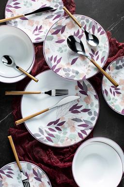 סט אוכל 18 חל' זכוכית אופל JAPANESE FALL-photo-1