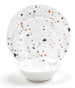 סט אוכל 18 חל' זכוכית אופל AUTUMN CONFETTI-תמונה-1