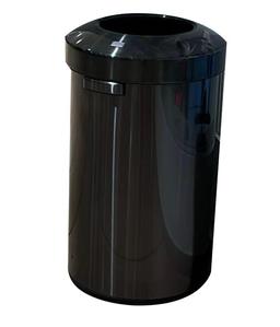 פח אשפה 90 ליטר עגול פתח עליון URBAN שחור ברזל מבית EKO עם פח פנימי