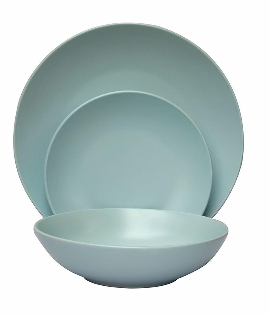 סט אוכל 18 חל' קרמיקה תכלת BLUE FOREST