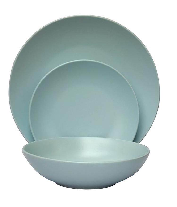 סט אוכל 18 חל' קרמיקה תכלת BLUE FOREST