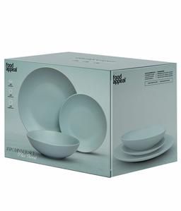 סט אוכל 18 חל' קרמיקה תכלת BLUE FOREST-תמונה-1