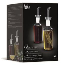 סט שמן  חומץ מזכוכית 480 מ"ל  280 מ"ל GREECE