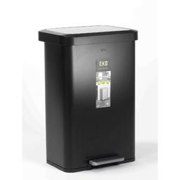 פח אשפה 45 ליטר עם פח פנימי COZY שחור מט מבית EKO