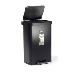 פח אשפה 45 ליטר עם פח פנימי COZY שחור מט מבית EKO-photo-2