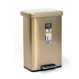 פח אשפה 45 ליטר עם פח פנימי COZY זהב מט מבית EKO
