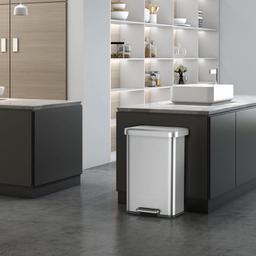 פח אשפה 45 ליטר עם פח פנימי COZY נירוסטה מבית EKO-photo-1