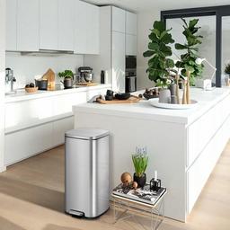 פח אשפה 30 ליטר STELLA נירוסטה מט מבית EKO-photo-3