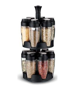 מעמד תבלינים מסתובב 12 צנצנות 100 מ"ל דגם Lime