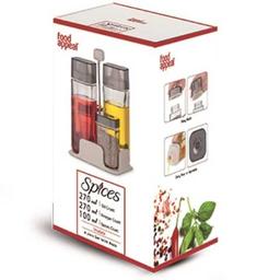 סט שמן  חומץ  תבלינים מזכוכית 270 מ"ל  100 מ"ל INSALATA-photo-1