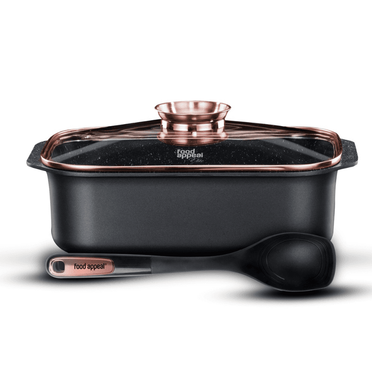 רוסטר בגימור רוזגולד עם מכסה ארומטי + כף הגשה ELITE