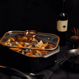 רוסטר בגימור רוזגולד עם מכסה ארומטי + כף הגשה ELITE-photo-1