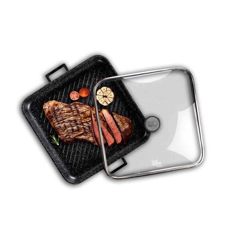 מגה פלאנצ'ה להכנת גריל ביתי  ללא עשן BLACK MARBLE