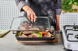 מגה פלאנצ'ה להכנת גריל ביתי  ללא עשן BLACK MARBLE-תמונה-8