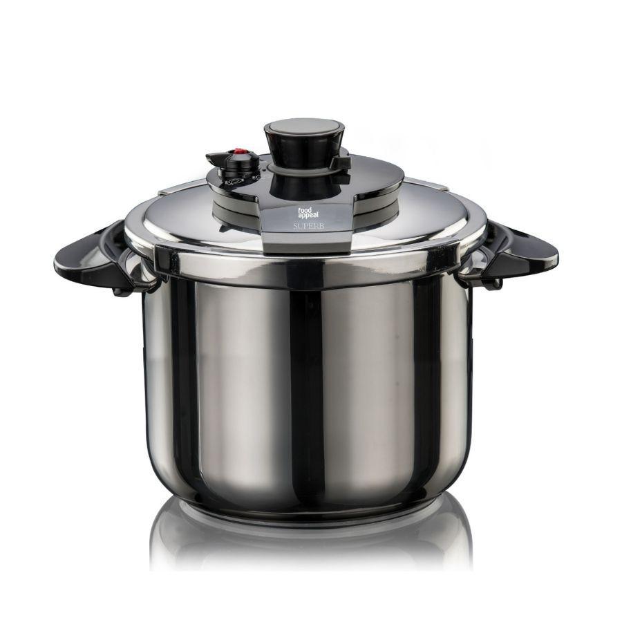 סיר לחץ בטיחותי 12 ליטר   SUPERB מבית FOOD APPEAL
