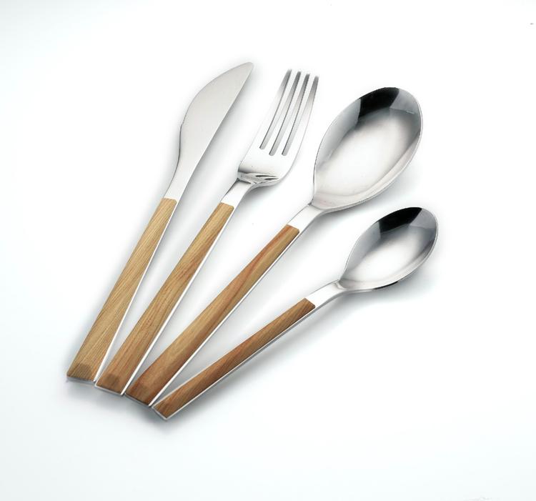 סט סכו"ם חלבי 24 חלקים SOHO דמוי עץ