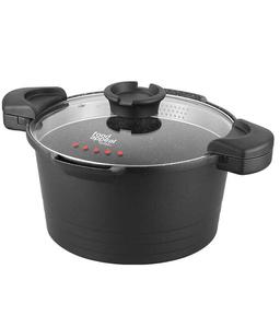 סיר פסטה עם מכסה מסננת 24 ס"מ. 4.7 ליטר BLACK MARBLE-תמונה-2