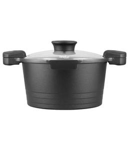 סיר פסטה עם מכסה מסננת 24 ס"מ. 4.7 ליטר BLACK MARBLE-תמונה-3
