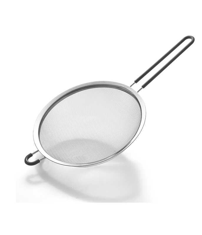 מסננת נירוסטה בצפיפות גבוהה ידית סיליקון 20 ס"מ DRAIN