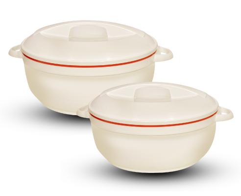 סט סירי תרמוס לאוכל 3.5 + 5.5 ליטר קרם