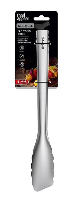 מלקחיים קפיץ מנירוסטה איכותית 32 ס"מ SIGNATURE מבית Food appeal