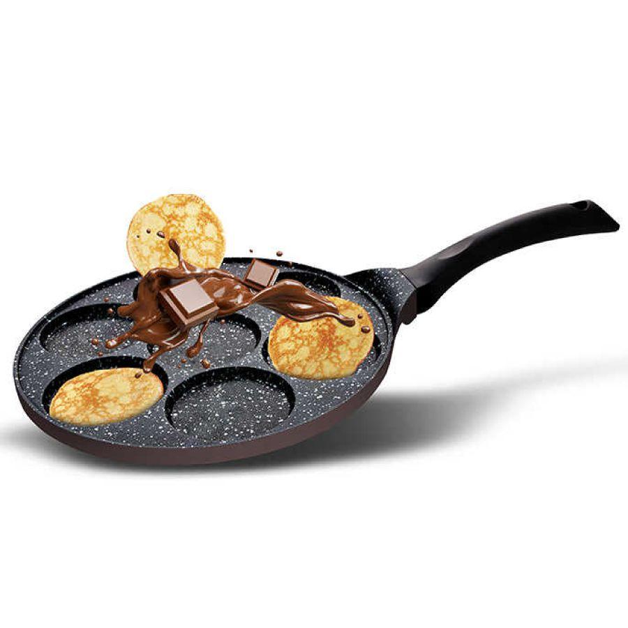 מחבת פנקייק 26 ס”מ 7 שקעים BLACK MARBLE חום