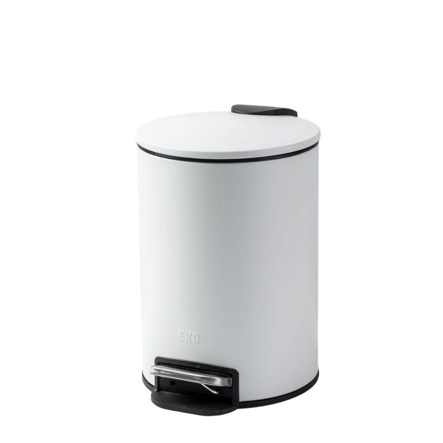 פח אשפה עגול 3 ליטר CLASSIC לבן סגירה שקטה מבית EKO