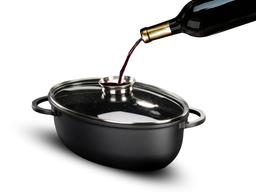 רוסטר אובלי עם מכסה ארומטי 8 ליטר BLACK MARBLE