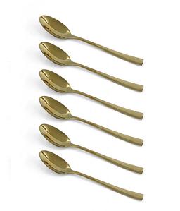 סט 6 כפיות זהב CRYSTALIN FLAT