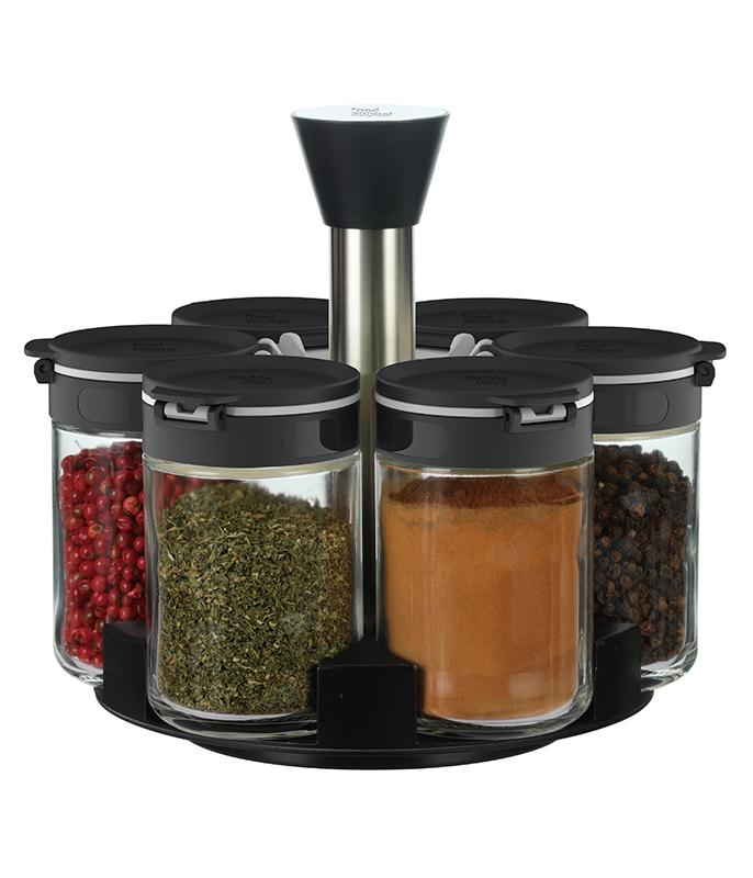 מעמד תבלינים מסתובב 6 צנצנות CASSIA