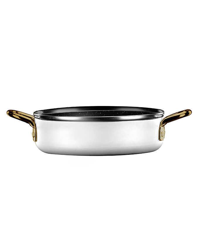 סוטאז' 20 ס"מ EVERYDAY+ MINI לבן ידיות זהב