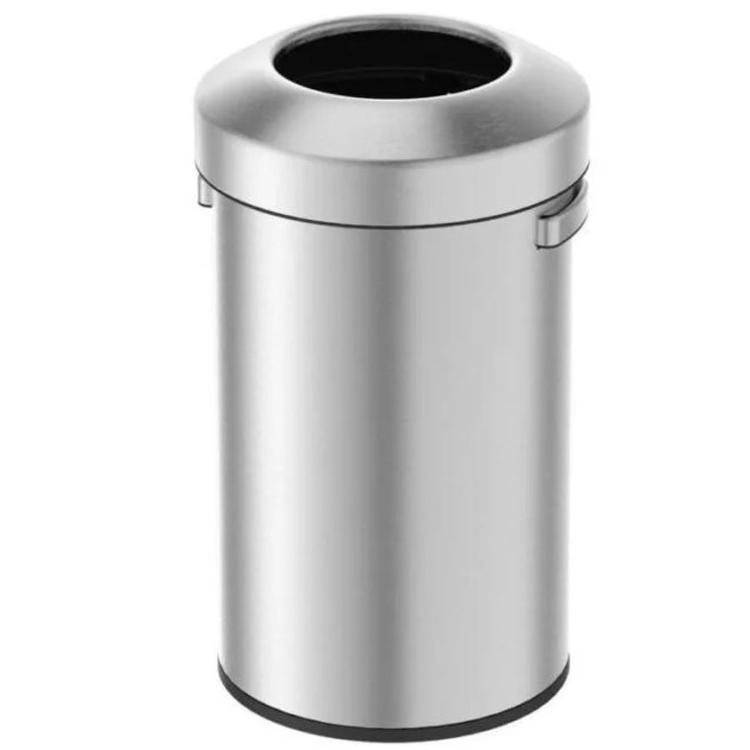 פח אשפה 60 ליטר עגול פתח עליון URBAN נירוסטה מבית EKO עם פח פנימי