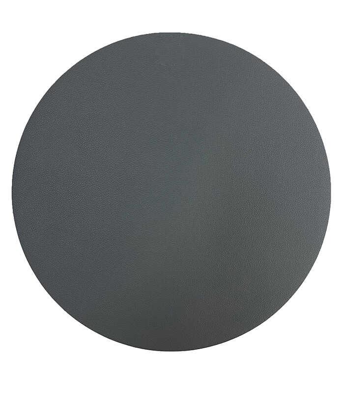 פלייסמט עור עגול 38 ס"מ אפור