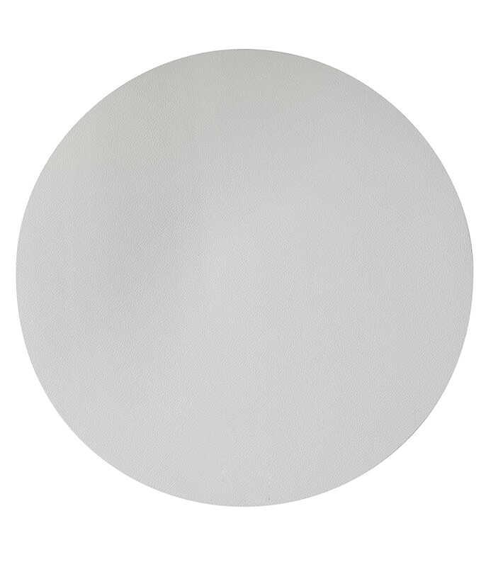פלייסמט עור עגול 38 ס"מ לבן