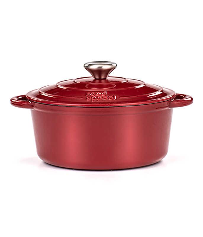 סיר יציקת ברזל 28X13 ס"מ. 6.3 ליטר HERITAGE אדום