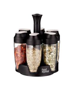 מעמד תבלינים מסתובב 6 צנצנות 100 מ"ל דגם Rue