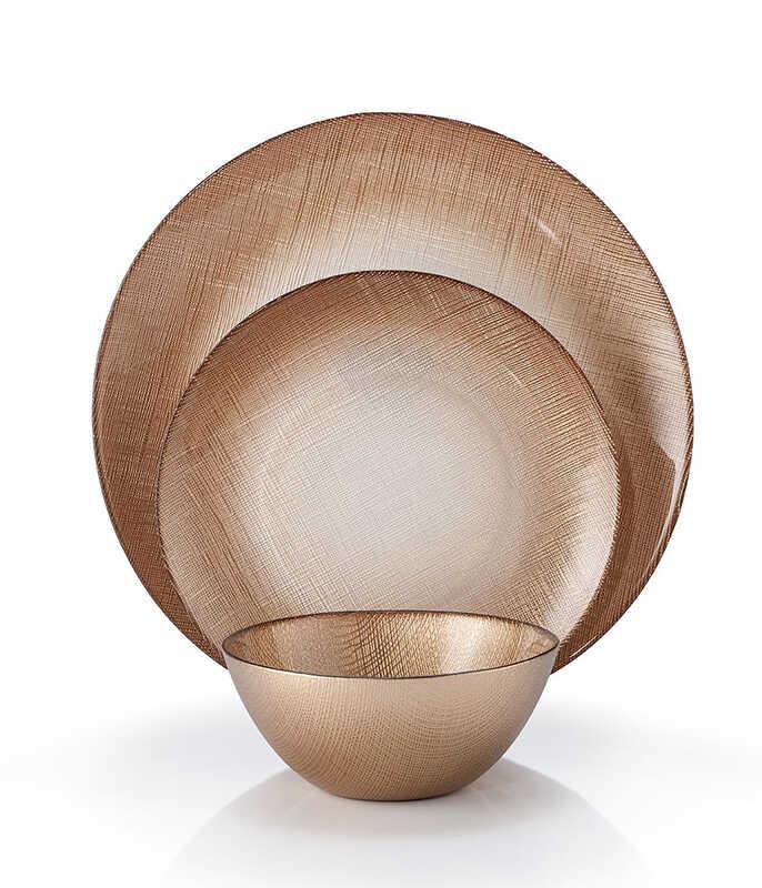 להשיג ברשת החנויות בלבד- סט אוכל 18 חלקים COPPER GRACE נחושת