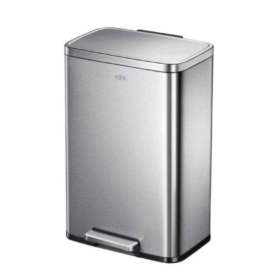 פח אשפה מרובע 50 ליטר MADISON נירוסטה מוברשת מבית EKO עם פח פנימי