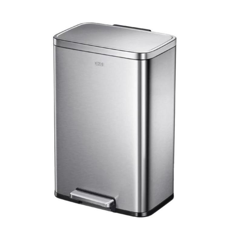 פח אשפה מרובע 50 ליטר MADISON נירוסטה מוברשת מבית EKO עם פח פנימי