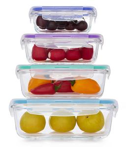 סט 4 כלי איחסון ירוק GLASS CLOC