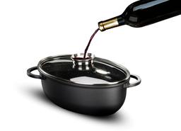 רוסטר אובלי עם מכסה ארומטי 12 ליטר BLACK MARBLE