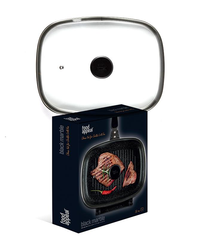 מכסה 32 ס"מ למחבת גריל כפולה מלבנית - תואם דגם 7290110462086