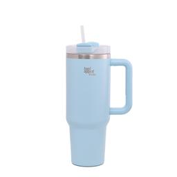 כוס תרמית עם ידית קש 900 מ"ל TO GO צבע תכלת מבית Food appeal