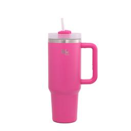 כוס תרמית עם ידית קש 900 מ"ל TO GO צבע ורוד מבית Food appeal