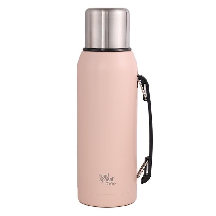 תרמוס עם ידית 1000 מ"ל TO GO צבע קרם מבית Food appeal